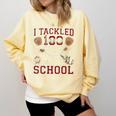 Women's 100 Days Of School Boys Kids Baseball Comfort Colors Sweatshirt Blue Spruce Women's 100 Days Of School Boys Kids Baseball Comfort Colors Sweatshirt Blue Spruce