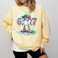 Women's 67 Meme Six Seven 6 7 Meme Baseball Ice Cream Drip Comfort Colors Sweatshirt Blue Spruce Women's 67 Meme Six Seven 6 7 Meme Baseball Ice Cream Drip Comfort Colors Sweatshirt Blue Spruce