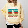 Women's Retro Hit Hard Run Fast Turn Left Baseball Lover Comfort Colors Sweatshirt Blue Spruce