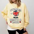 Women's Valentines Day Baseball Stealing Hearts Bases Boys Kids Men Comfort Colors Sweatshirt Blue Spruce Women's Valentines Day Baseball Stealing Hearts Bases Boys Kids Men Comfort Colors Sweatshirt Blue Spruce