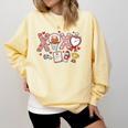 XOXO Physical Education Valentines Day Baseball Football Men Comfort Colors Sweatshirt Blue Spruce