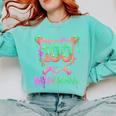 100 Days Of School Baseball Ice Cream Drip 100th Day Player Comfort Colors Sweatshirt Butter