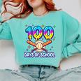 100 Days Of School Baseball Ice Cream Drip Kids Boys Teacher Comfort Colors Sweatshirt Butter