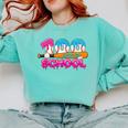100 Days Of School Baseball Ice Cream Drip For Teacher Kid Comfort Colors Sweatshirt Butter
