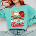 100 Days Of School Baseball Player Sports Game Teacher Kid Comfort Colors Sweatshirt Butter