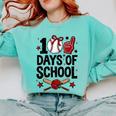 100 Days Of School Coquette Bow Baseball 100th Day Girl Kid Comfort Colors Sweatshirt Butter