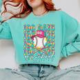 100 Days Of School Drip Baseball 100th Day Baseball School Comfort Colors Sweatshirt Butter