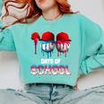 100 Days Of School Dripping Baseball 100th Day Teacher Boy Comfort Colors Sweatshirt Butter