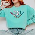 12th Birthday Baseball Ice Cream Drip 12 Years Old Boy Kids Comfort Colors Sweatshirt Butter