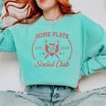 2024 Home Plate Social Club Softball Season Tee Baseball Mom Comfort Colors Sweatshirt Butter 2024 Home Plate Social Club Softball Season Tee Baseball Mom Comfort Colors Sweatshirt Butter