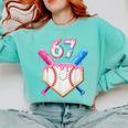 6 7 Baseball Dripping Six Seven Gen Alpha Slang Comfort Colors Sweatshirt Butter
