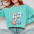 6 7 Baseball Six Seven Meme 67 Hands Kids Men Women Comfort Colors Sweatshirt Butter 6 7 Baseball Six Seven Meme 67 Hands Kids Men Women Comfort Colors Sweatshirt Butter