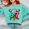 67 Baseball Ice Cream Drip Kids Comfort Colors Sweatshirt Butter 67 Baseball Ice Cream Drip Kids Comfort Colors Sweatshirt Butter