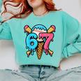 67 Baseball Ice Cream Drip Player Comfort Colors Sweatshirt Butter 67 Baseball Ice Cream Drip Player Comfort Colors Sweatshirt Butter