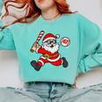 67 Baseball Santa Six Seven Meme Christmas Sport Men Boy Kid Comfort Colors Sweatshirt Butter