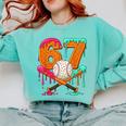 67 Ice Cream Drip Baseball Number 67 Player 67th Birthday Comfort Colors Sweatshirt Butter 67 Ice Cream Drip Baseball Number 67 Player 67th Birthday Comfort Colors Sweatshirt Butter