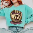 67 Ice Cream Drip Six Seven Baseball Premium Tri-Blend Comfort Colors Sweatshirt Butter 67 Ice Cream Drip Six Seven Baseball Premium Tri-Blend Comfort Colors Sweatshirt Butter