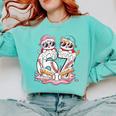 67 Meme Kawaii Cats Baseball Ice Cream Drip 6 7 Kids Comfort Colors Sweatshirt Butter