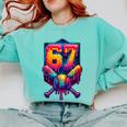 67 Meme Trendy Baseball Number 67 Player Six Seven Comfort Colors Sweatshirt Butter 67 Meme Trendy Baseball Number 67 Player Six Seven Comfort Colors Sweatshirt Butter
