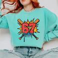 67 Sports Meme – Baseball Bats Number 6 7 Comfort Colors Sweatshirt Butter 67 Sports Meme – Baseball Bats Number 6 7 Comfort Colors Sweatshirt Butter