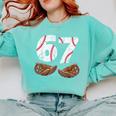 67 Trend Baseball Six Seven Number For Boys Men Comfort Colors Sweatshirt Butter