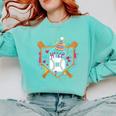 6th Birthday Baseball Drip Number 6 Year Old Birthday Boy Comfort Colors Sweatshirt Butter