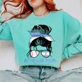 Argentina Baseball Mom Messy Bun Comfort Colors Sweatshirt Butter Argentina Baseball Mom Messy Bun Comfort Colors Sweatshirt Butter