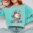 Artsy Baseball Mom Flowers Unique Game Day Ball Distressed Comfort Colors Sweatshirt Butter Artsy Baseball Mom Flowers Unique Game Day Ball Distressed Comfort Colors Sweatshirt Butter