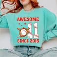 Awesome Since 2015 11 Year Old Boys Bday Baseball Theme Comfort Colors Sweatshirt Butter Awesome Since 2015 11 Year Old Boys Bday Baseball Theme Comfort Colors Sweatshirt Butter