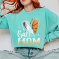 Ball Mom Heart Basketball Baseball Mom Comfort Colors Sweatshirt Butter Ball Mom Heart Basketball Baseball Mom Comfort Colors Sweatshirt Butter