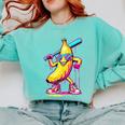 Banana With Baseball Bat Street Baseball Drip Comfort Colors Sweatshirt Butter Banana With Baseball Bat Street Baseball Drip Comfort Colors Sweatshirt Butter