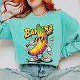 Banana Baseball Cartoon Cool Sports Kids Teens Comfort Colors Sweatshirt Butter Banana Baseball Cartoon Cool Sports Kids Teens Comfort Colors Sweatshirt Butter