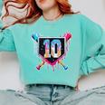 Baseball 10 Year Old Boy Ice Cream Drip 10th Birthday Player Comfort Colors Sweatshirt Butter Baseball 10 Year Old Boy Ice Cream Drip 10th Birthday Player Comfort Colors Sweatshirt Butter
