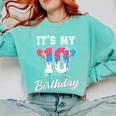 Baseball 10 Year Old Ice Cream Drip 10th Birthday Boys Comfort Colors Sweatshirt Butter