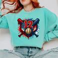 Baseball 12 Year Old Splash Drip 12th Birthday Boy Number 12 Comfort Colors Sweatshirt Butter Baseball 12 Year Old Splash Drip 12th Birthday Boy Number 12 Comfort Colors Sweatshirt Butter