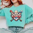 Baseball 2026 Ice Cream Drip Bats For Boys Birthday Graphic Comfort Colors Sweatshirt Butter Baseball 2026 Ice Cream Drip Bats For Boys Birthday Graphic Comfort Colors Sweatshirt Butter