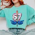 Baseball 67 Six Seven Gen Alpha Meme Drip Comfort Colors Sweatshirt Butter