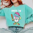 Baseball 6th Birthday Boy Ice Cream Drip Bruh I'm 6 Year Old Comfort Colors Sweatshirt Butter Baseball 6th Birthday Boy Ice Cream Drip Bruh I'm 6 Year Old Comfort Colors Sweatshirt Butter