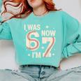 Baseball 7th Birthday 6 7 Years Old I Was 6 Now I'm 7 Comfort Colors Sweatshirt Butter Baseball 7th Birthday 6 7 Years Old I Was 6 Now I'm 7 Comfort Colors Sweatshirt Butter