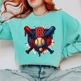 Baseball 8 Year Old Splash Drip 8th Birthday Boy Number 8 Comfort Colors Sweatshirt Butter Baseball 8 Year Old Splash Drip 8th Birthday Boy Number 8 Comfort Colors Sweatshirt Butter
