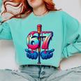 Baseball Bat Hands Drip 67 Six Seven Gen Alpha Slang Meme Comfort Colors Sweatshirt Butter