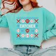 Baseball Catcher Ugly Christmas Sweater Pattern Sports Xmas Comfort Colors Sweatshirt Butter Baseball Catcher Ugly Christmas Sweater Pattern Sports Xmas Comfort Colors Sweatshirt Butter