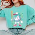 Baseball Character Cartoon Batter Drip Style Women Men Comfort Colors Sweatshirt Butter Baseball Character Cartoon Batter Drip Style Women Men Comfort Colors Sweatshirt Butter