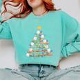 Baseball Christmas Tree Light Xmas Baseball Boys Kids Comfort Colors Sweatshirt Butter