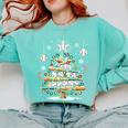 Baseball Christmas Tree Lights Comfort Colors Sweatshirt Butter Baseball Christmas Tree Lights Comfort Colors Sweatshirt Butter