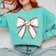 Baseball Coquette Bow Cute Baseball Game Comfort Colors Sweatshirt Butter Baseball Coquette Bow Cute Baseball Game Comfort Colors Sweatshirt Butter