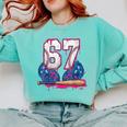 Baseball Drip 67 Meme Six Seven 6-7 Gen Alpha Slang Comfort Colors Sweatshirt Butter