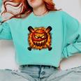 Baseball Drip Angry Lava Slime Ball Graphic Comfort Colors Sweatshirt Butter