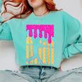 Baseball Drip Bat Boys Ice Cream American Flag 4th Of July Comfort Colors Sweatshirt Butter Baseball Drip Bat Boys Ice Cream American Flag 4th Of July Comfort Colors Sweatshirt Butter