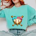 Baseball Drip For Boys Ice Cream Dripping Baseball Sport Comfort Colors Sweatshirt Butter Baseball Drip For Boys Ice Cream Dripping Baseball Sport Comfort Colors Sweatshirt Butter